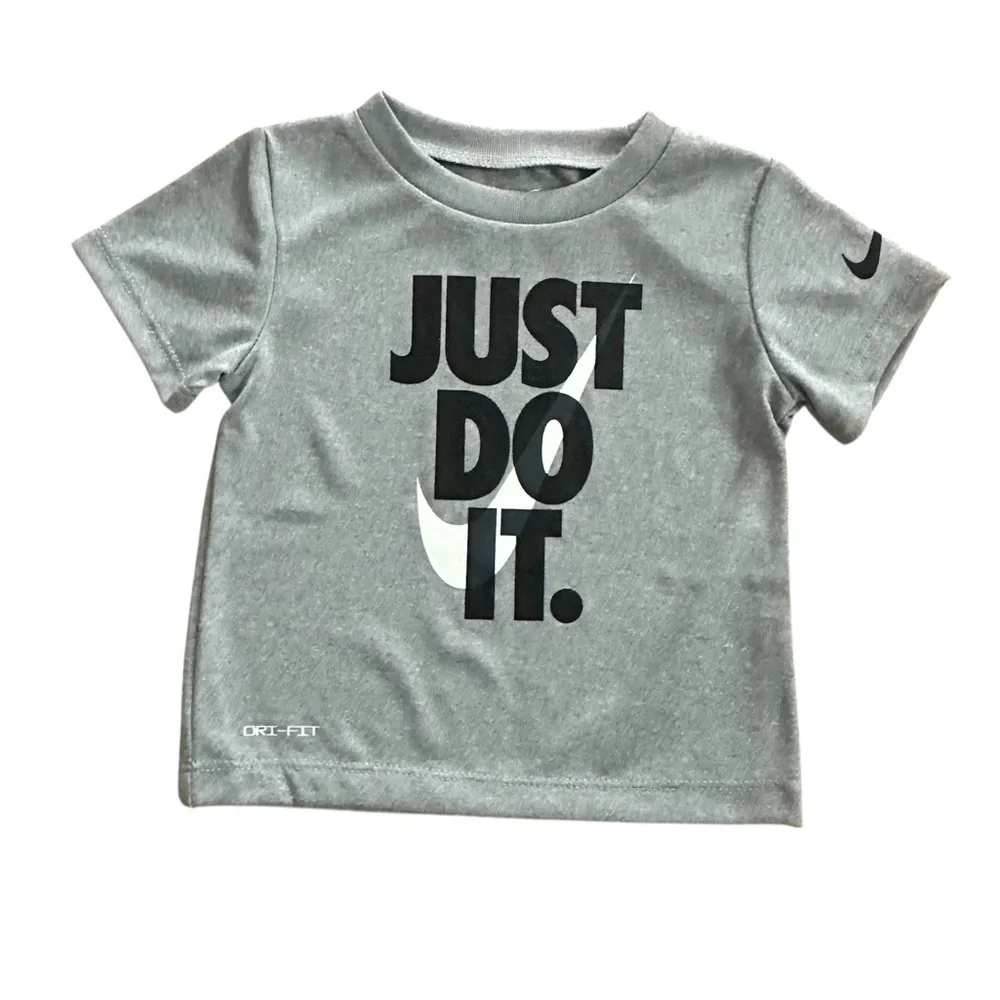 Nike DRI-Fit Gray Short Sleeve T-Shirt & Jogger Pants Boys 12 Months NWT